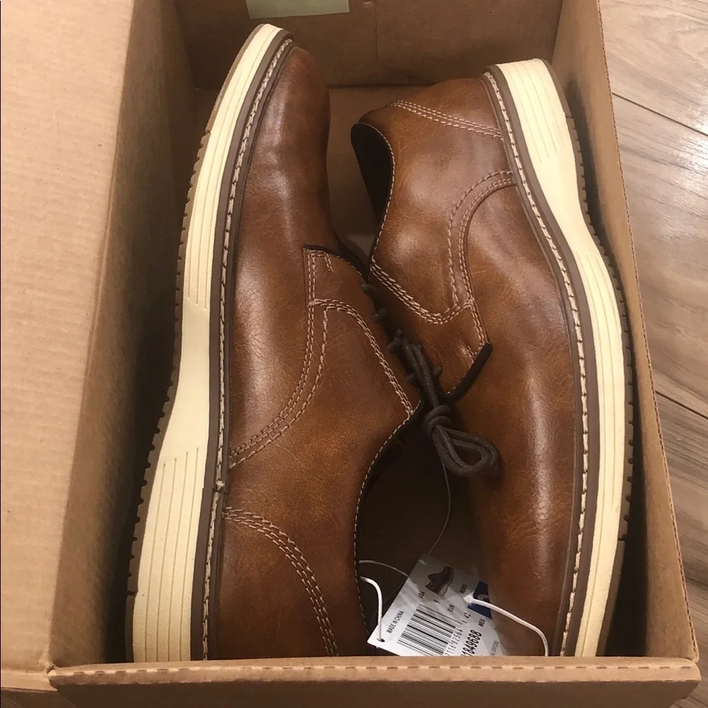 Steve Madden “P-Jansen” Men’s Office Oxford Dress Shoe, Brown, US Size 9